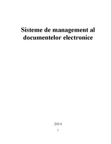 Sisteme de Management al Documentelor Electronice - Pagina 1