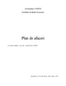 Plan de Afacere - Realizarea de Servicii și Produse Web - Pagina 1
