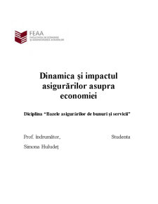 Dinamica și Impactul Asigurărilor Asupra Economiei - Pagina 1