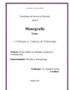 Monografie - civilizație și cultură de Mehedinți - Pagina 1