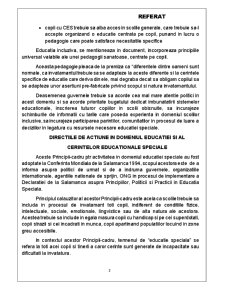 Declarația de la Salamanca și direcțiile de acțiune în domeniul educației speciale - Pagina 2