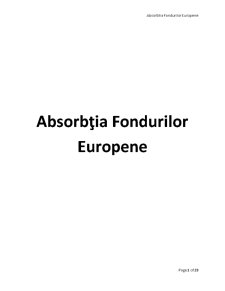 Absorbția fondurilor europene - Pagina 1