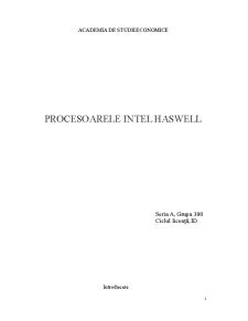 Procesoarele Intel Haswel - Pagina 1