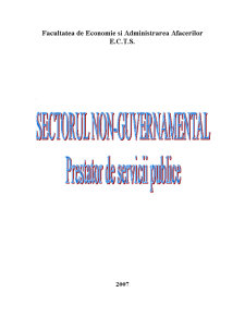 Sectorul Non-guvernamental Prestator de Servicii Publice - Pagina 1