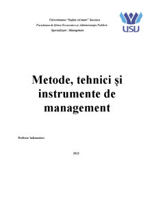 Metode, Tehnici și Instrumente de Management - Pagina 1