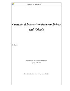 Interacțiunea contextuală dintre șofer și autovehicul - Pagina 2