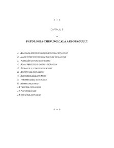 Patologia Chirurgicală a Esofagului - Pagina 1