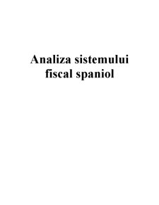 Sistemul Fiscal al Spaniei - Pagina 1