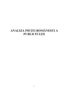 Analiza Pieței Românești a Publicității - Pagina 2