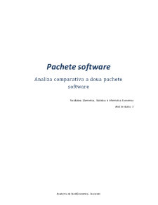 Pachete software - analiza comparativă a două pachete software - Pagina 1