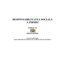 Responsabilitatea Socială a Firmei - Pagina 1