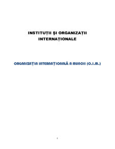 Organizația Internațională a Muncii - Pagina 1