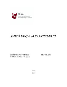 Importanța E-learning-ului - Pagina 1