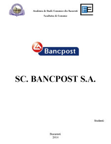 Comunicare financiar-bancară BancPost - Pagina 1