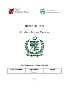 Raport de țară - Pakistan - Pagina 1