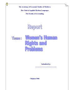 Women's Human Rights and Problems - Pagina 1