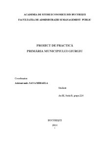 Proiect de practică - Primăria Giurgiu - Pagina 1
