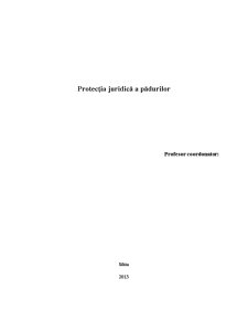 Protecția Juridică a Pădurilor - Pagina 1