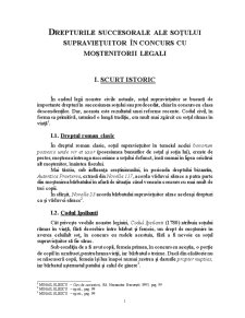 Drepturile Succesorale ale Soțului Supraviețuitor în Concurs cu Moștenitorii Legali - Pagina 1