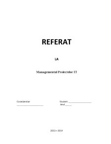 Managementul Proiectelor IT - Pagina 1