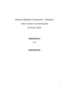 Value Creation în Private Equity - Pagina 1