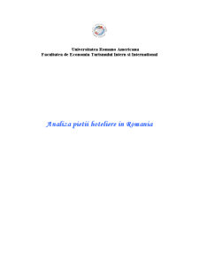 Analiza Pietii Hoteliere din România - Pagina 1