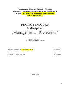 Managementul proiectelor - recomandări - Pagina 1