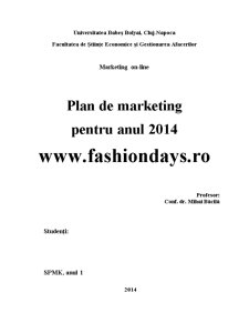 Plan de Marketing Fashiondays - Pagina 1