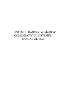 Sistemul Bancar în România Comparativ cu Sistemul Bancar American - Pagina 1