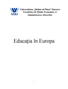 Educația în Europa - Pagina 1