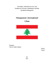 Liban - management internațional - Pagina 1