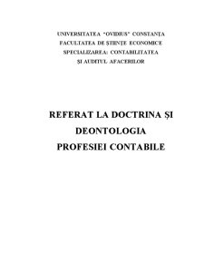 Doctrina și Deontologia Profesiei Contabile - Pagina 1