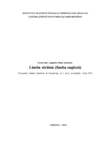 Suportul de curs la limba engleză - Pagina 1