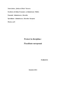 Fiscalitate Europeană - Pagina 1