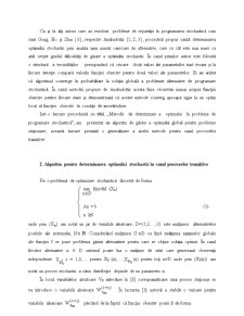 Metodă de Determinare a Optimului în Programarea Stochastică Tranzitivă - Pagina 2