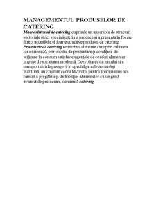 Managementul Produselor de Catering - Pagina 1