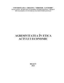 Agresivitatea în Etica Actului Economic - Pagina 1