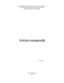 Artrita Reumatoidă - Pagina 1