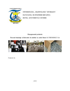 Procesul tehnologic al fabricației de șuruburi în cadrul firmei SC Tech-Bolt SA - Pagina 1