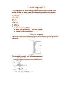 Proiectarea și Calculul unui Transformator de Rețea - Pagina 1