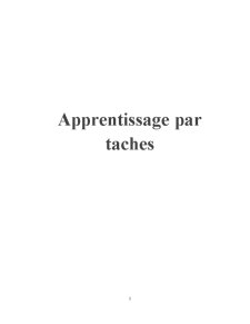 Apprentissage par taches - Pagina 1