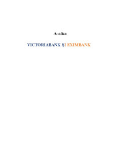 Analiza comparativă Eximbank și Victoriabank - Pagina 1