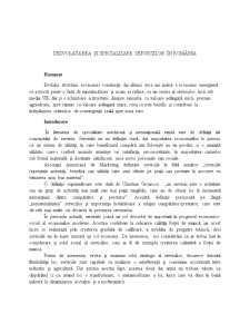 Dezvoltarea și Specializarea Serviciilor în România - Pagina 1