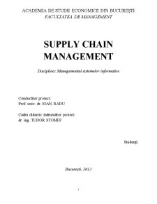 Supply Chain Management - Managementul Sistemelor Informatice - Pagina 1