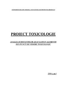 Analiza substanțelor adăugate în alimente din punct de vedere toxicologic - Pagina 1