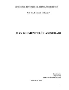 Managementul în Asigurări - Pagina 1