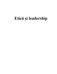 Etică și Leadership - Pagina 1