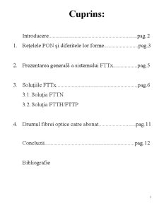 Sistemul FTTx - Pagina 1