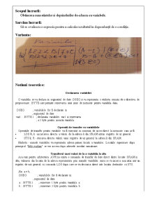 Variabilele și Evaluarea Expresiilor Aritmetico-Logice - Pagina 2