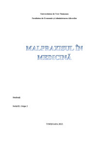 Malpraxisul în Medicină - Pagina 1